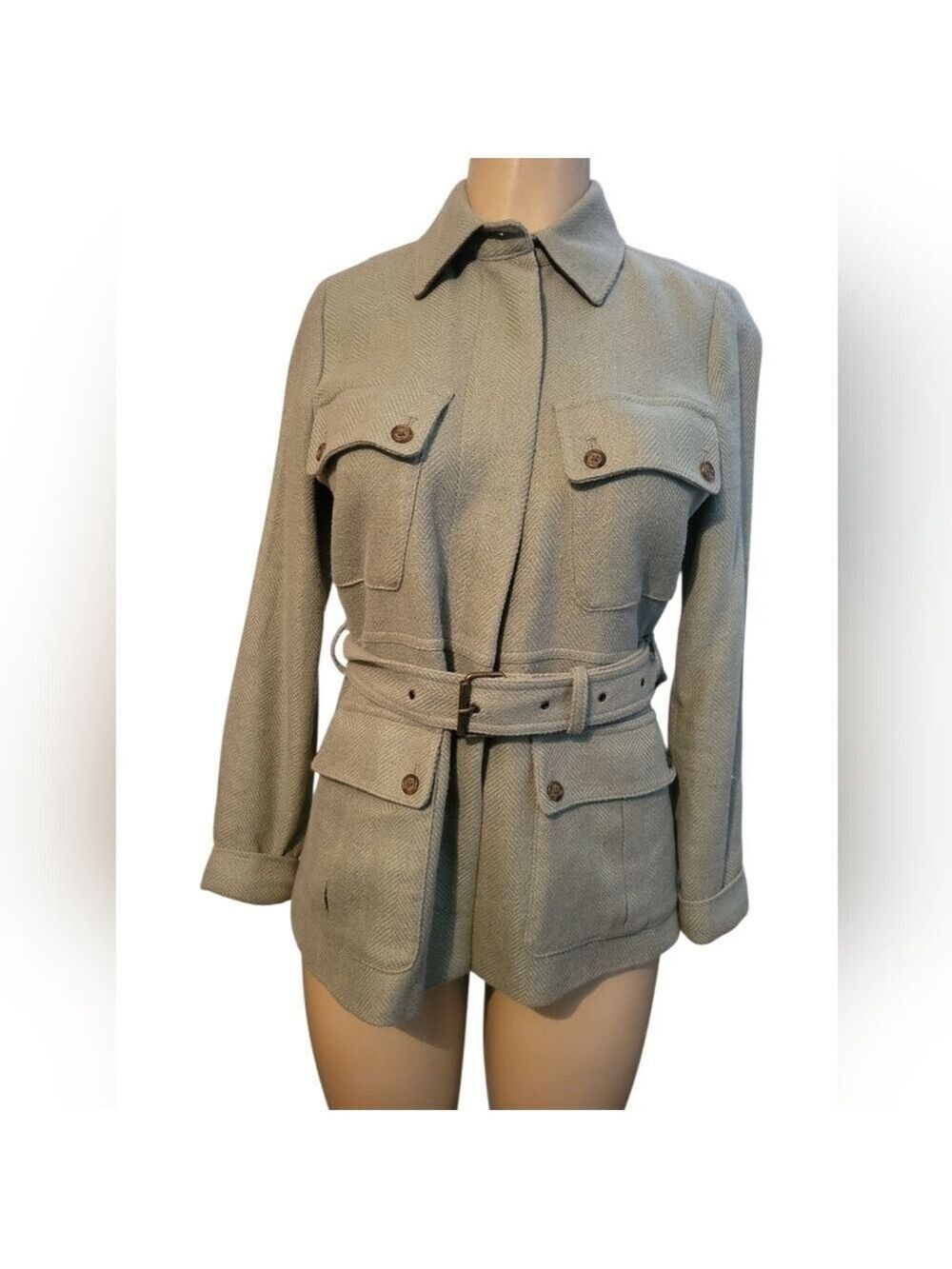 Lauren Ralph Lauren Double Breasted Peacoat Green Lable Small 6P Classic Demure
